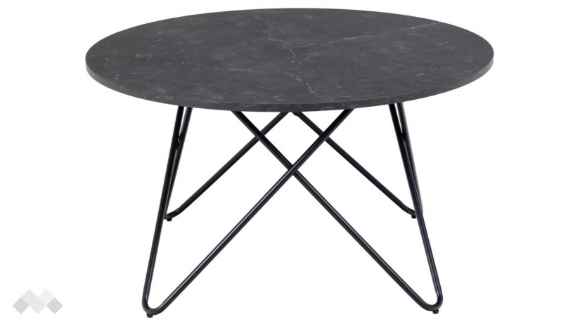 Холна маса Вире черен мрамор с черен мат - изглед 2 - МебелМаг Холна маса Вире черен мрамор с черен мат - изглед 2