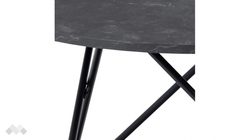 Холна маса Вире черен мрамор с черен мат - изглед 3 - МебелМаг Холна маса Вире черен мрамор с черен мат - изглед 3