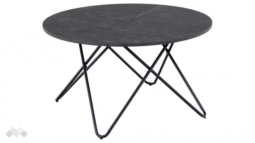 Холна маса Вире черен мрамор с черен мат - изглед 1 - МебелМаг Холна маса Вире черен мрамор с черен мат - изглед 1