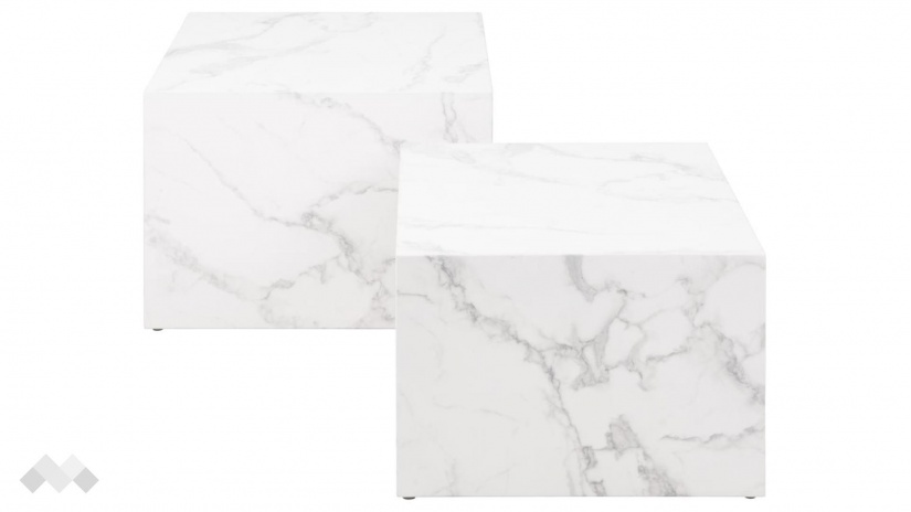 Холна маса Заре комплект маси бял мрамор - изглед 2 - МебелМаг Холна маса Заре комплект маси бял мрамор - изглед 2