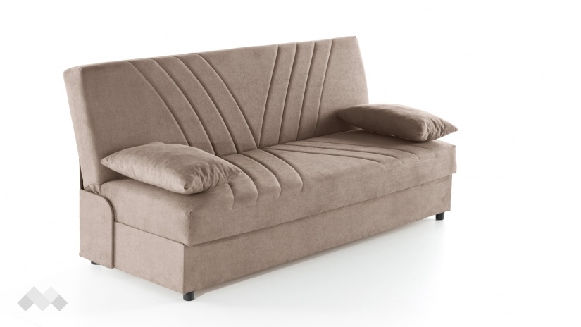 Клик-клак канапе Фиджи триместни кафяв - изглед 2 - МебелМаг Клик-клак канапе Фиджи триместни кафяв - изглед 2