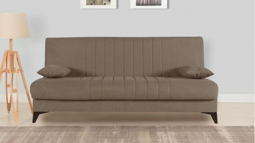 Клик-клак канапе Кент триместни кафяв - изглед 1 - МебелМаг Клик-клак канапе Кент триместни кафяв - изглед 1