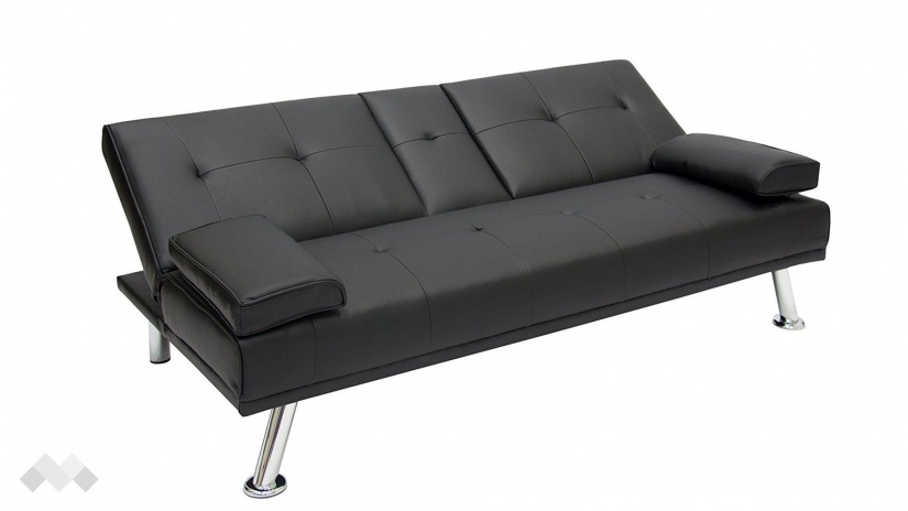 Клик-клак канапе Лийн двуместни черен - изглед 5 - МебелМаг Клик-клак канапе Лийн двуместни черен - изглед 5