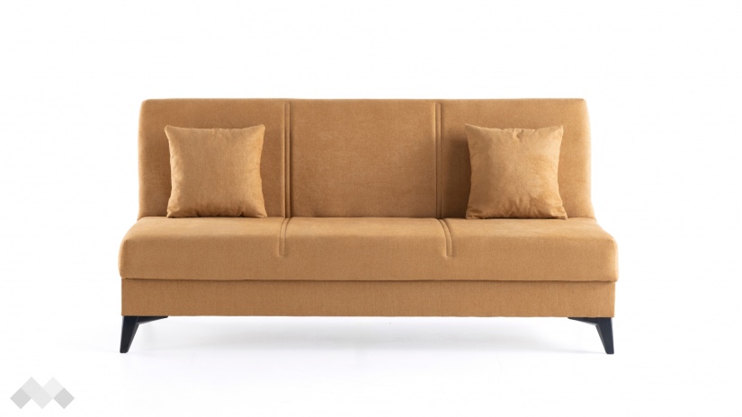 Клик-клак канапе Мерит триместни горчица - изглед 2 - МебелМаг Клик-клак канапе Мерит триместни горчица - изглед 2