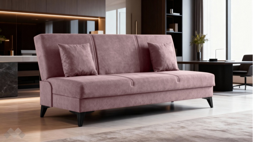 Клик-клак канапе Мерит триместни лилав - изглед 1 - МебелМаг Клик-клак канапе Мерит триместни лилав - изглед 1