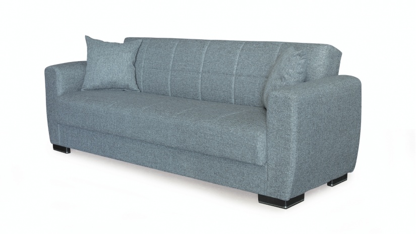 Диван Монца триместни сив - изглед 3 - МебелМаг Диван Монца триместни сив - изглед 3