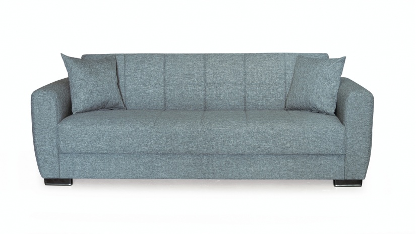 Диван Монца триместни сив - изглед 2 - МебелМаг Диван Монца триместни сив - изглед 2