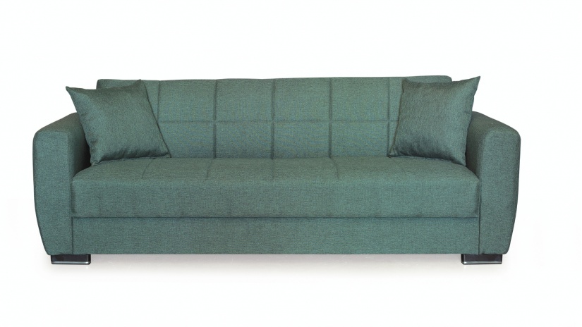 Диван Монца триместни зелен - изглед 2 - МебелМаг Диван Монца триместни зелен - изглед 2