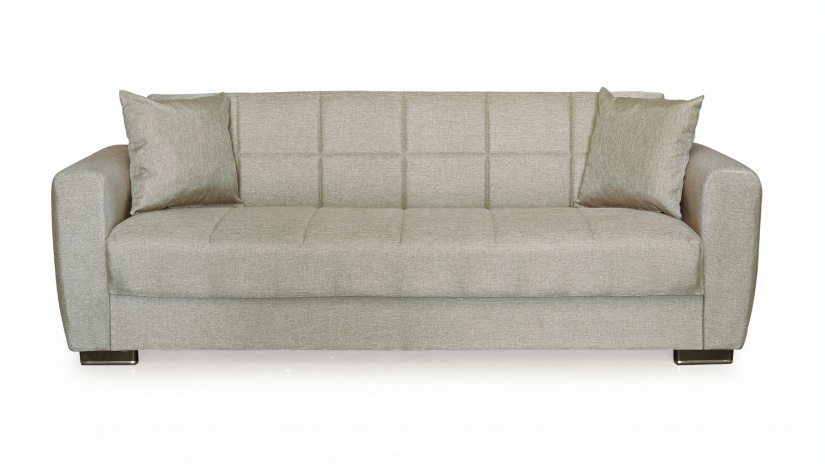 Диван Монца триместни бежов - изглед 2 - МебелМаг Диван Монца триместни бежов - изглед 2