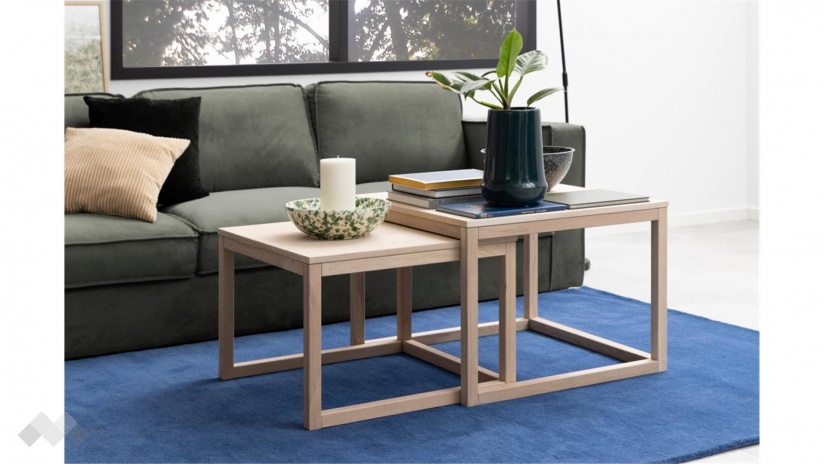 Холна маса Корнус комплект маси светъл дъб - изглед 5 - МебелМаг Холна маса Корнус комплект маси светъл дъб - изглед 5