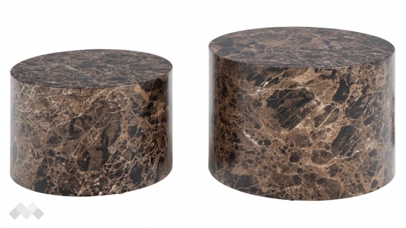 Холна маса Заре комплект маси кафяв мрамор - изглед 2 - МебелМаг Холна маса Заре комплект маси кафяв мрамор - изглед 2