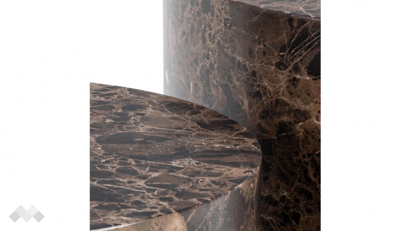 Холна маса Заре комплект маси кафяв мрамор - изглед 3 - МебелМаг Холна маса Заре комплект маси кафяв мрамор - изглед 3
