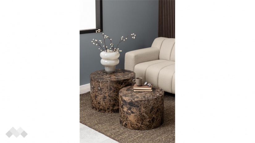 Холна маса Заре комплект маси кафяв мрамор - изглед 6 - МебелМаг Холна маса Заре комплект маси кафяв мрамор - изглед 6