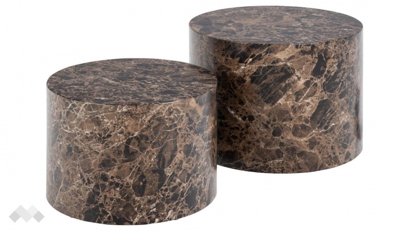 Холна маса Заре комплект маси кафяв мрамор - изглед 1 - МебелМаг Холна маса Заре комплект маси кафяв мрамор - изглед 1