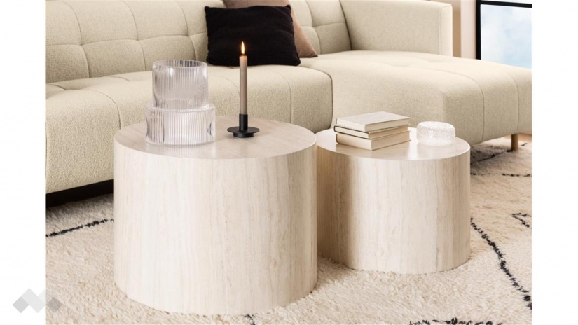 Холна маса Заре комплект маси травертин - изглед 5 - МебелМаг Холна маса Заре комплект маси травертин - изглед 5