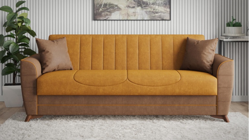 Комплект дивани за дневна Ялта комплекти горчица - изглед 4