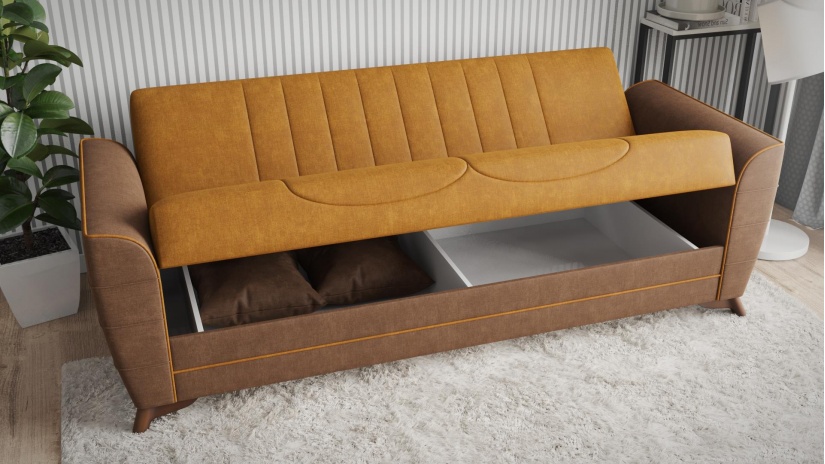 Комплект дивани за дневна Ялта комплекти горчица - изглед 5