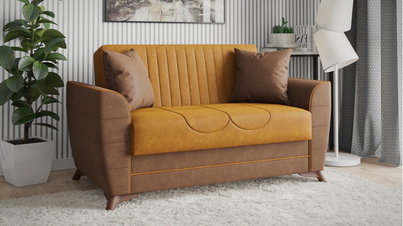 Комплект дивани за дневна Ялта комплекти горчица - изглед 7