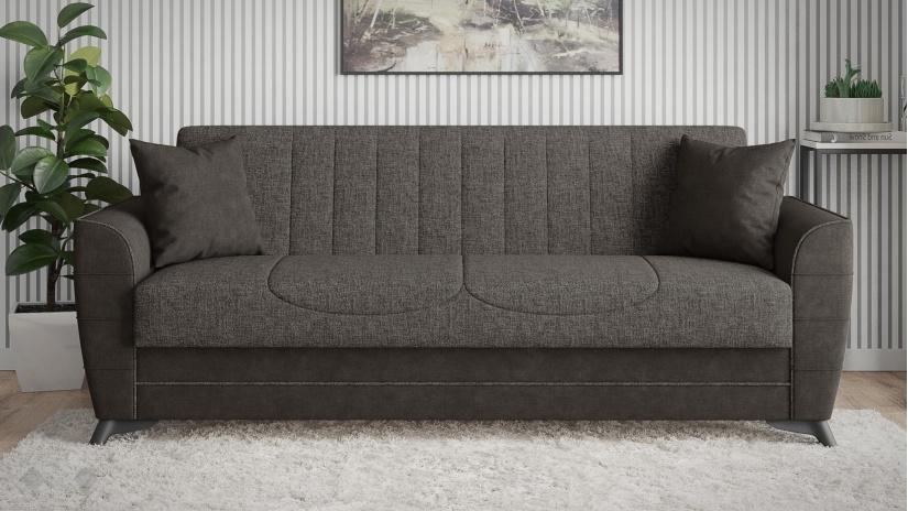 Комплект дивани за дневна Ялта комплекти сив с черно - изглед 4 - МебелМаг Комплект дивани за дневна Ялта комплекти сив с черно - изглед 4