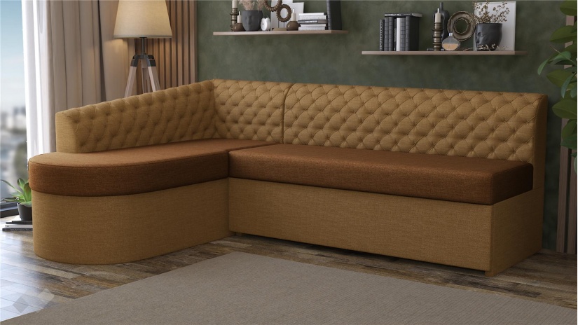 Кухненски ъгъл Грейс с посока кафяв с бежово - изглед 1