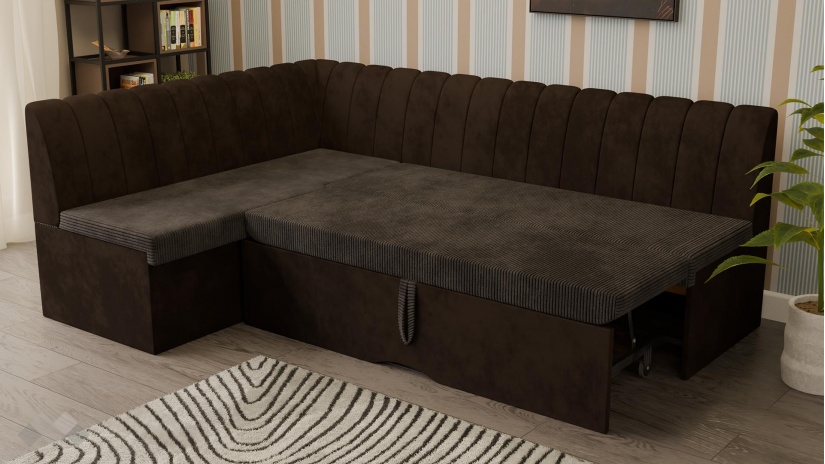 Кухненски ъгъл Кариби с посока кафяв - изглед 4