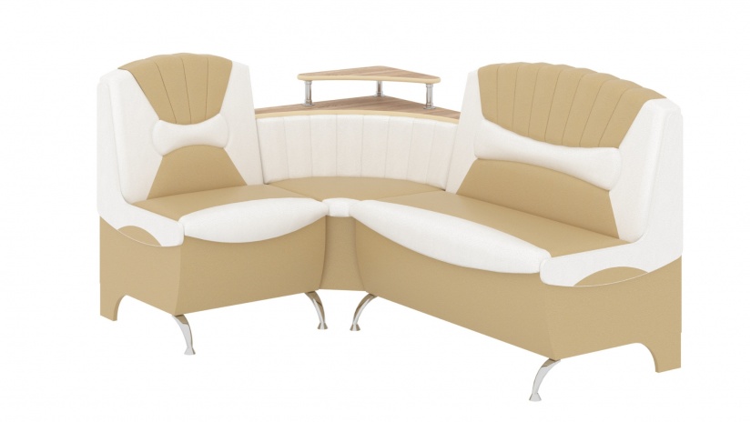 Кухненски ъгъл Виталис универсален ъгъл дъб сонома с бежов и бяло - изглед 2 - МебелМаг Кухненски ъгъл Виталис универсален ъгъл дъб сонома с бежов и бяло - изглед 2