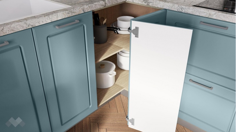 Кухня Дана ъглови деним мат с мока - изглед 4 - МебелМаг Кухня Дана ъглови деним мат с мока - изглед 4