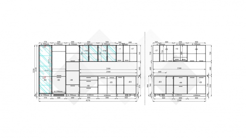 Кухня Дана ъглови деним мат с мока - изглед 9 - МебелМаг Кухня Дана ъглови деним мат с мока - изглед 9