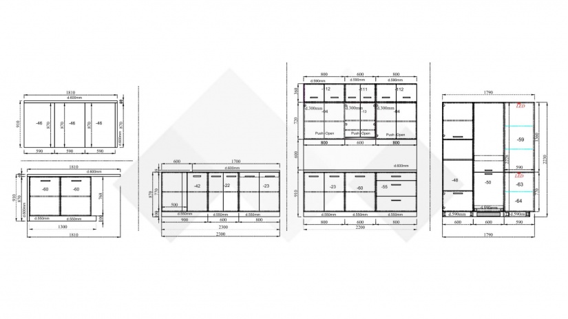 Кухня Амари с остров олив мат и крийм гланц - изглед 11 - МебелМаг Кухня Амари с остров олив мат и крийм гланц - изглед 11