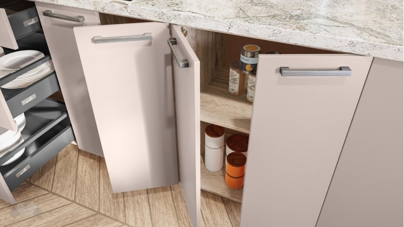 Кухня Бали прави капучино мат с карбон мат и сонома арвен - изглед 7 - МебелМаг Кухня Бали прави капучино мат с карбон мат и сонома арвен - изглед 7