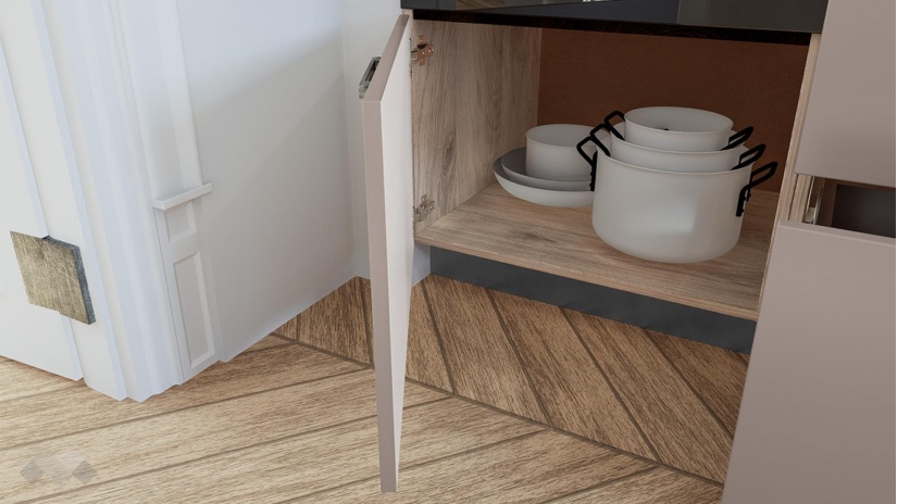 Кухня Бали прави капучино мат с карбон мат и сонома арвен - изглед 8 - МебелМаг Кухня Бали прави капучино мат с карбон мат и сонома арвен - изглед 8