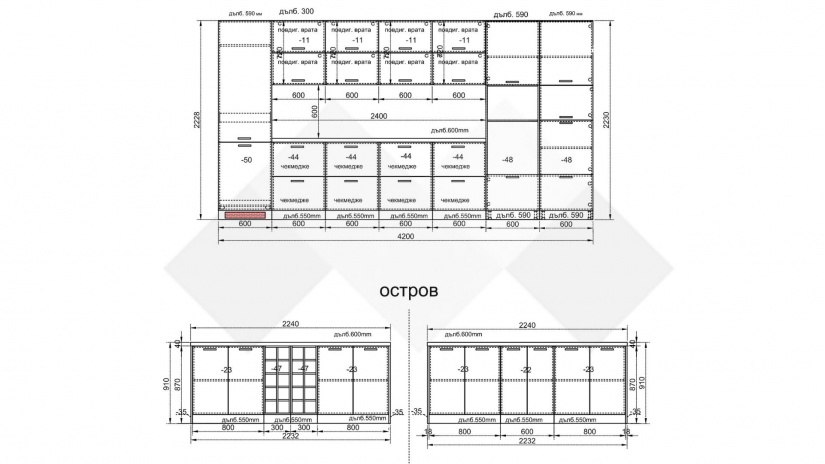 Кухня Джон с остров сонома арвен - изглед 2