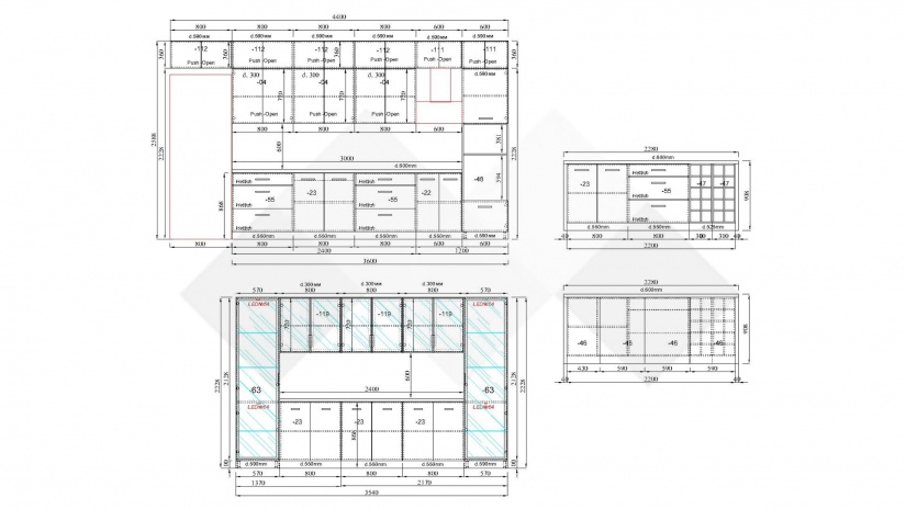 Кухня Каво с остров олив мат с крийм гланц и дъб натурал с мока - изглед 12 - МебелМаг Кухня Каво с остров олив мат с крийм гланц и дъб натурал с мока - изглед 12