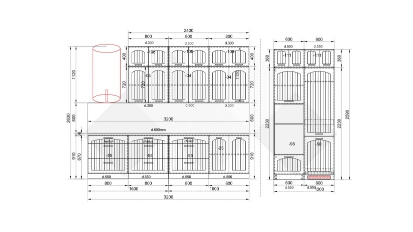 Кухня Сана бял фладер с бяло гладко - изглед 9 - МебелМаг Кухня Сана бял фладер с бяло гладко - изглед 9