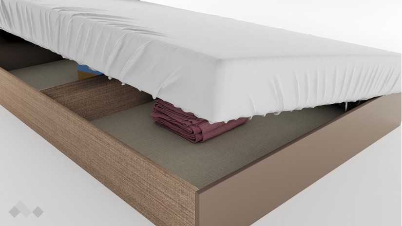 Легло 120/190 Брад с включен матрак Бонел 120/190 мока с лате - изглед 3 - МебелМаг Легло 120/190 Брад с включен матрак Бонел 120/190 мока с лате - изглед 3