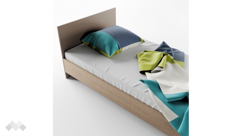 Легло 90/200 Хенри с включен матрак Бонел 90/200 мока с лате - изглед 2 - МебелМаг Легло 90/200 Хенри с включен матрак Бонел 90/200 мока с лате - изглед 2