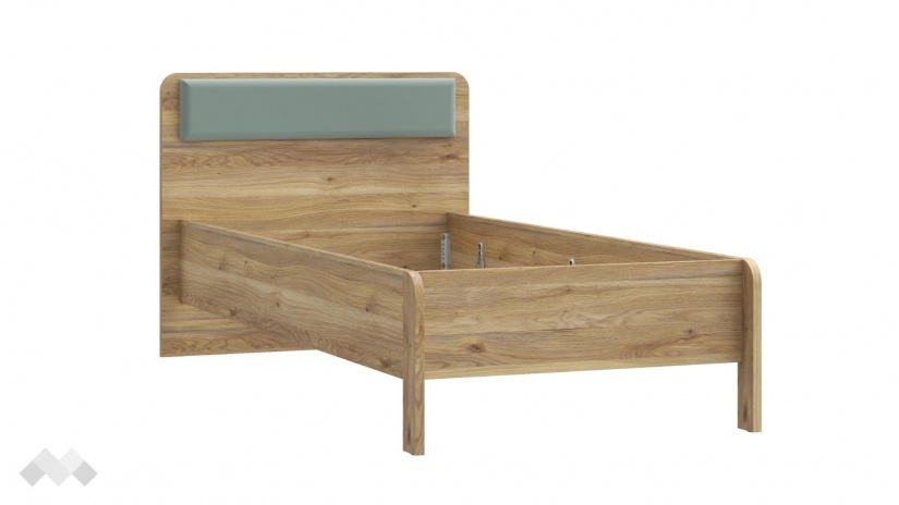 Легло 90/200 Холис с включен матрак Бонел 90/200 дъб маувела с олив - изглед 3 - МебелМаг Легло 90/200 Холис с включен матрак Бонел 90/200 дъб маувела с олив - изглед 3