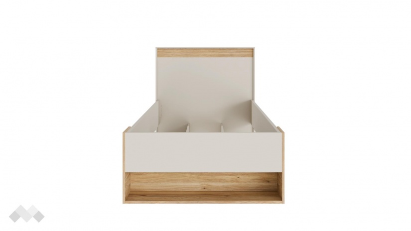 Легло с чекмеджета 90/200 Векслин пясък с дъб маувела - изглед 3 - МебелМаг Легло с чекмеджета 90/200 Векслин пясък с дъб маувела - изглед 3