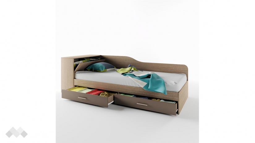 Мини приста с ракла 82/190 Мока с лате мока с лате - изглед 2 - МебелМаг Мини приста с ракла 82/190 Мока с лате мока с лате - изглед 2