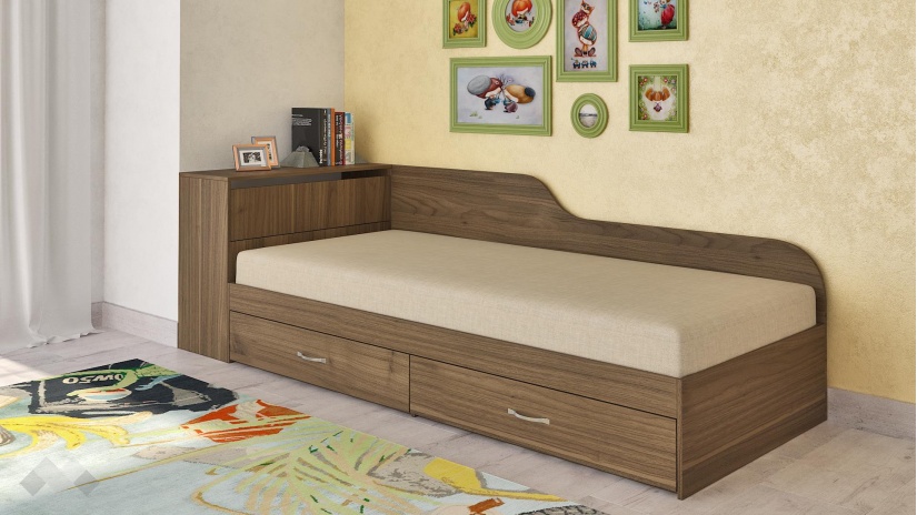 Мини приста с ракла 82/190 Адмирал орех адмирал - изглед 1 - МебелМаг Мини приста с ракла 82/190 Адмирал орех адмирал - изглед 1