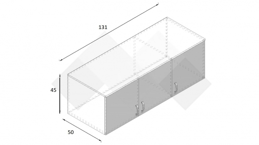 Надстройка за трикрилен гардероб Селтик келтски дъб със светло сиво - изглед 3 - МебелМаг Надстройка за трикрилен гардероб Селтик келтски дъб със светло сиво - изглед 3