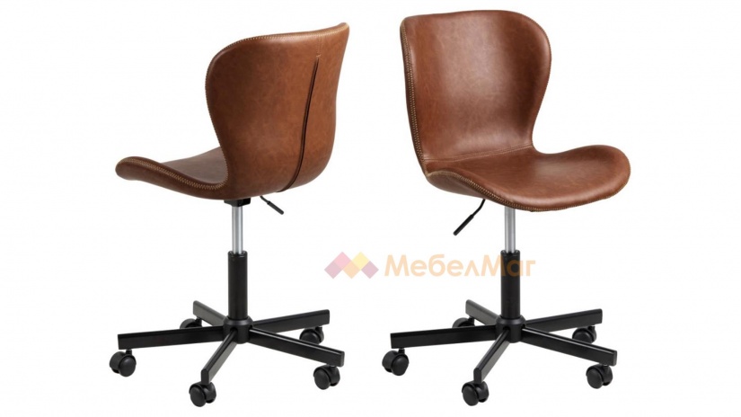 Офис стол Батилда кафяв - изглед 3 - МебелМаг Офис стол Батилда кафяв - изглед 3