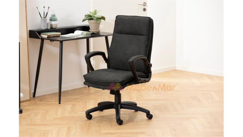 Офис стол Брад сив - изглед 1 - МебелМаг Офис стол Брад сив - изглед 1