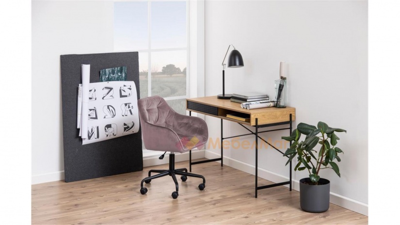 Офис стол Брук розов - изглед 1 - МебелМаг Офис стол Брук розов - изглед 1