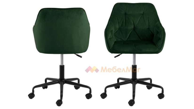 Офис стол Брук зелен - изглед 3 - МебелМаг Офис стол Брук зелен - изглед 3