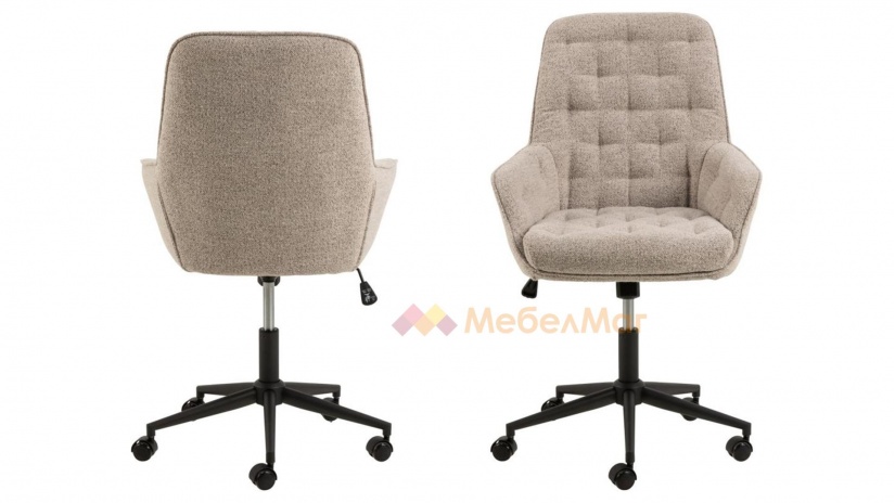 Офис стол Ерик бежов - изглед 3 - МебелМаг Офис стол Ерик бежов - изглед 3