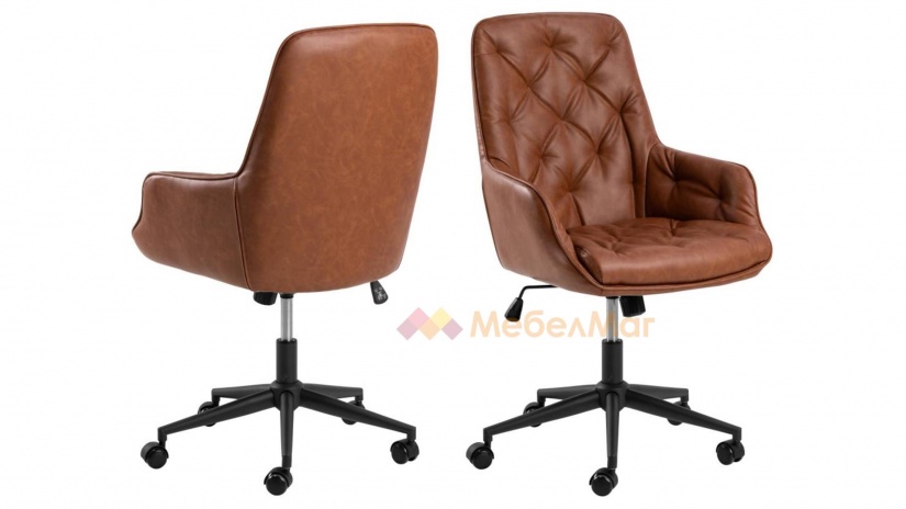 Офис стол Ерик кафяв - изглед 3 - МебелМаг Офис стол Ерик кафяв - изглед 3