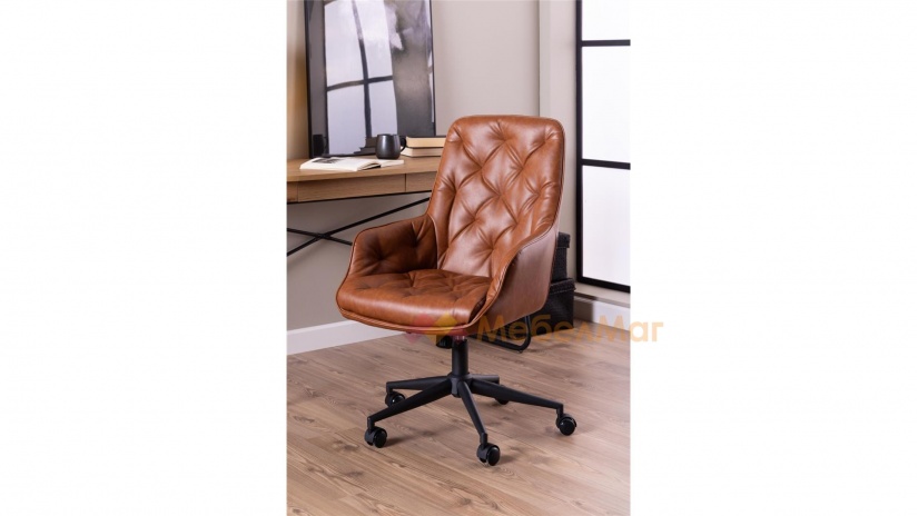 Офис стол Ерик кафяв - изглед 1 - МебелМаг Офис стол Ерик кафяв - изглед 1