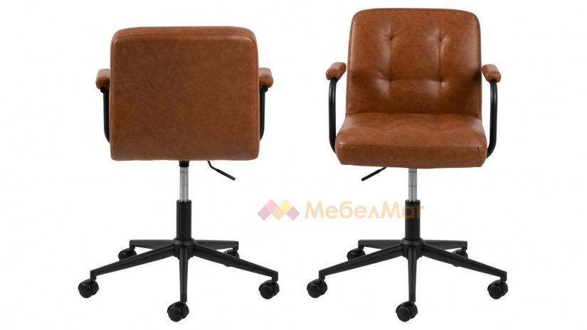 Офис стол Козмо кафяв - изглед 3 - МебелМаг Офис стол Козмо кафяв - изглед 3