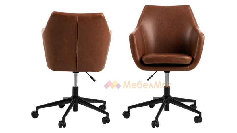 Офис стол Нора кафяв - изглед 3 - МебелМаг Офис стол Нора кафяв - изглед 3